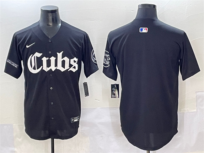 Men's Chicago Cubs Blank Black 'Gothic North Side Edition' Vapor Premier Limited Stitched Baseball Jersey Men's Chicago Cubs Blank Black 'Gothic North Side Edition' Vapor Premier Limited Stitched Baseball Jersey